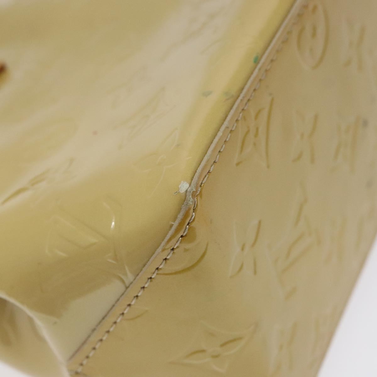 LOUIS VUITTON Monogram Vernis Reade PM Hand Bag Beige M91334 LV Auth BA2210