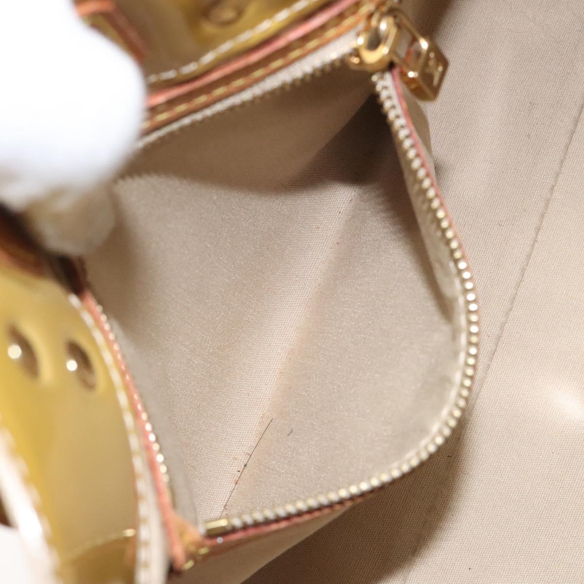 LOUIS VUITTON Monogram Vernis Reade PM Hand Bag Beige M91334 LV Auth BA2210