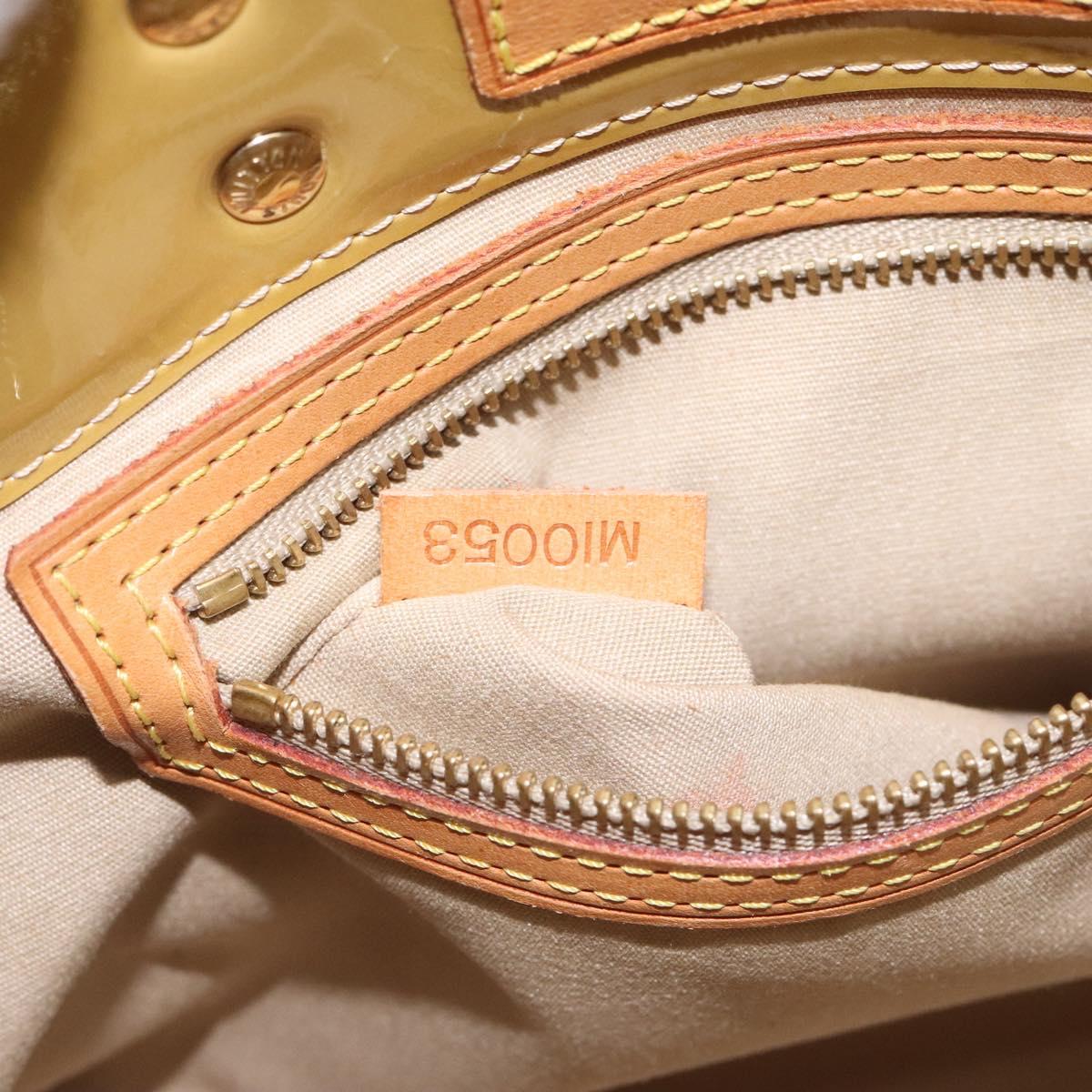 LOUIS VUITTON Monogram Vernis Reade PM Hand Bag Beige M91334 LV Auth BA2210