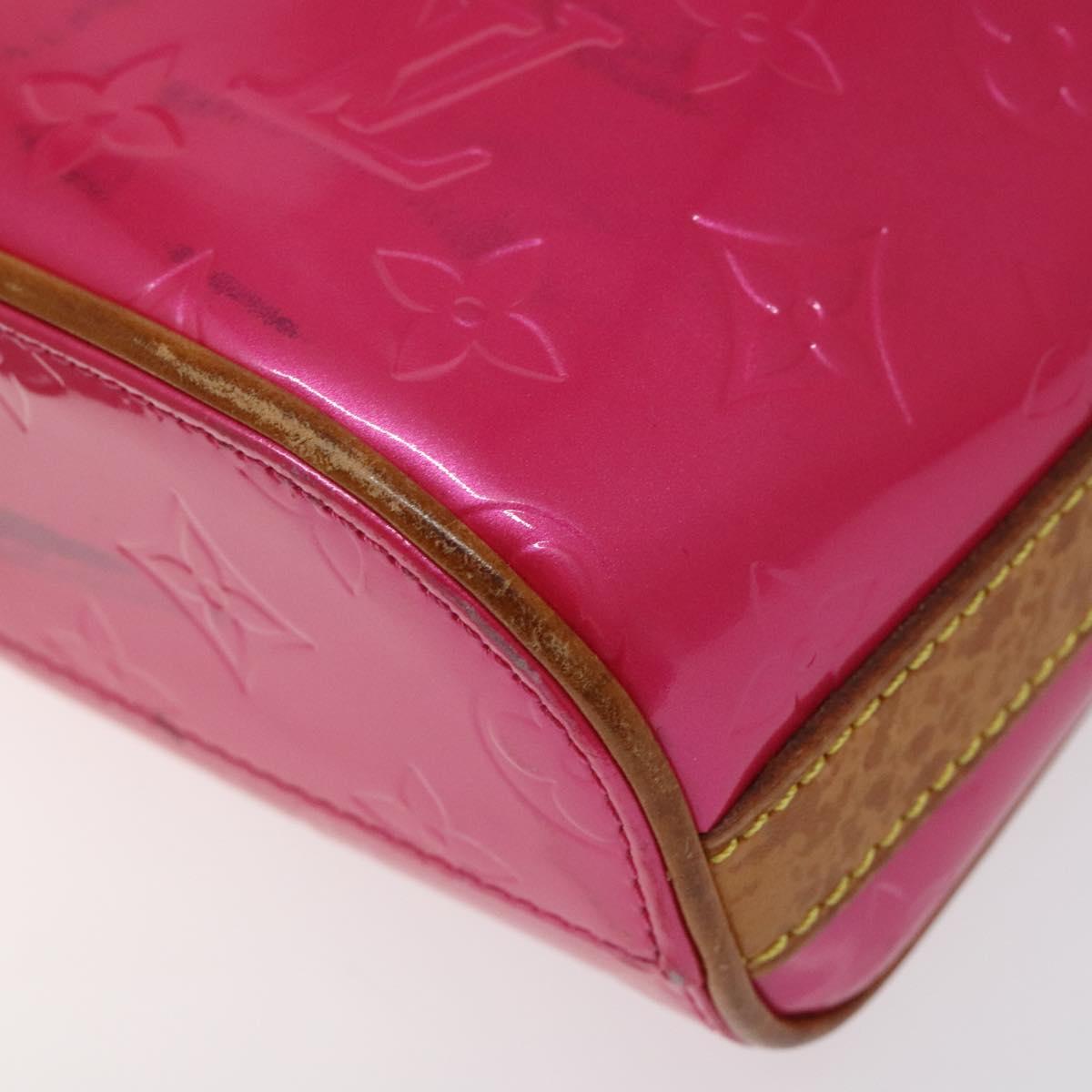 LOUIS VUITTON Monogram Vernis Sullivan Vertical Bag Pink M91259 LV Auth BA2213