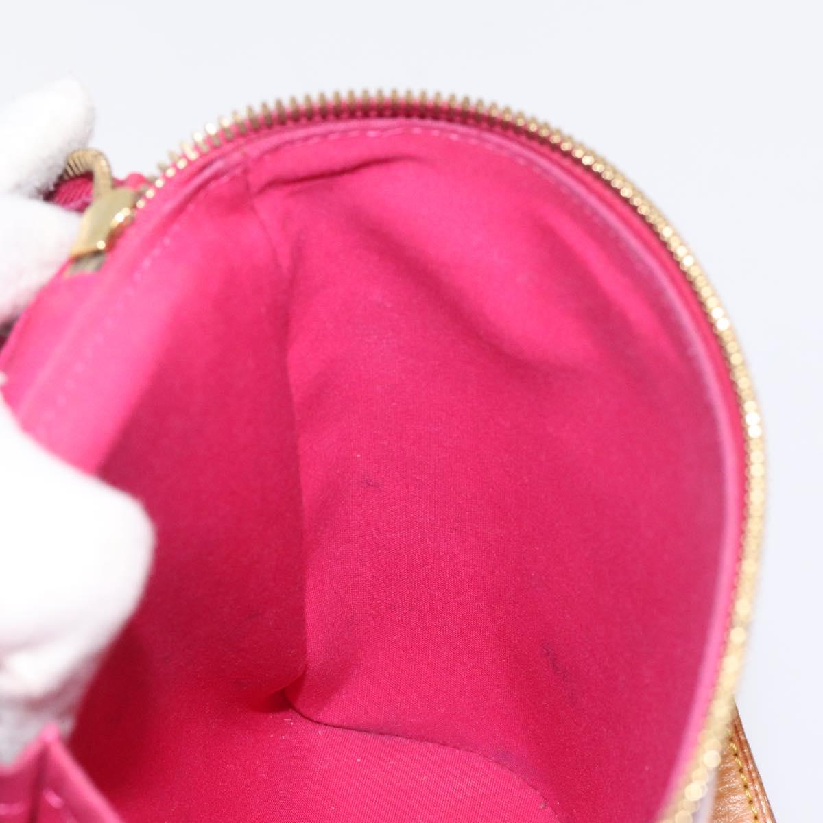 LOUIS VUITTON Monogram Vernis Sullivan Vertical Bag Pink M91259 LV Auth BA2213