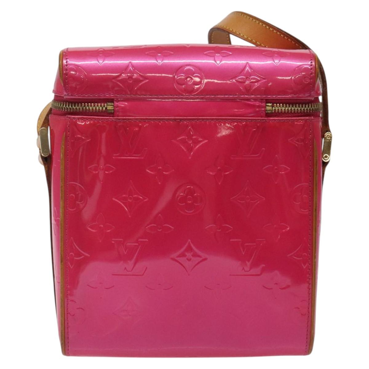 LOUIS VUITTON Monogram Vernis Sullivan Vertical Bag Pink M91259 LV Auth BA2213