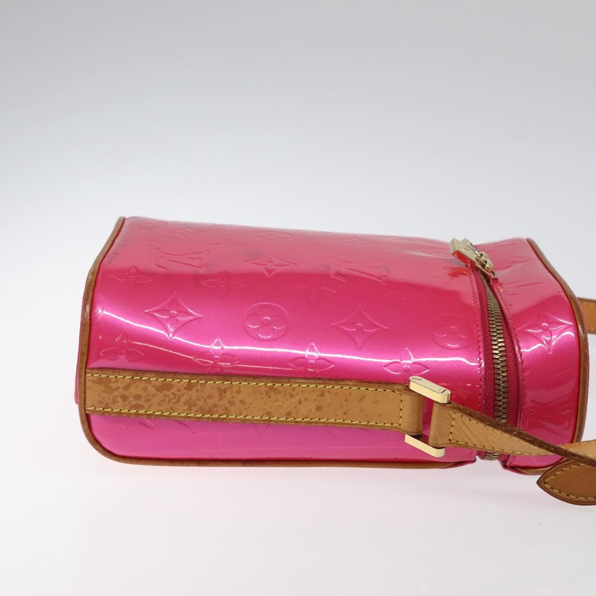 LOUIS VUITTON Monogram Vernis Sullivan Vertical Bag Pink M91259 LV Auth BA2213