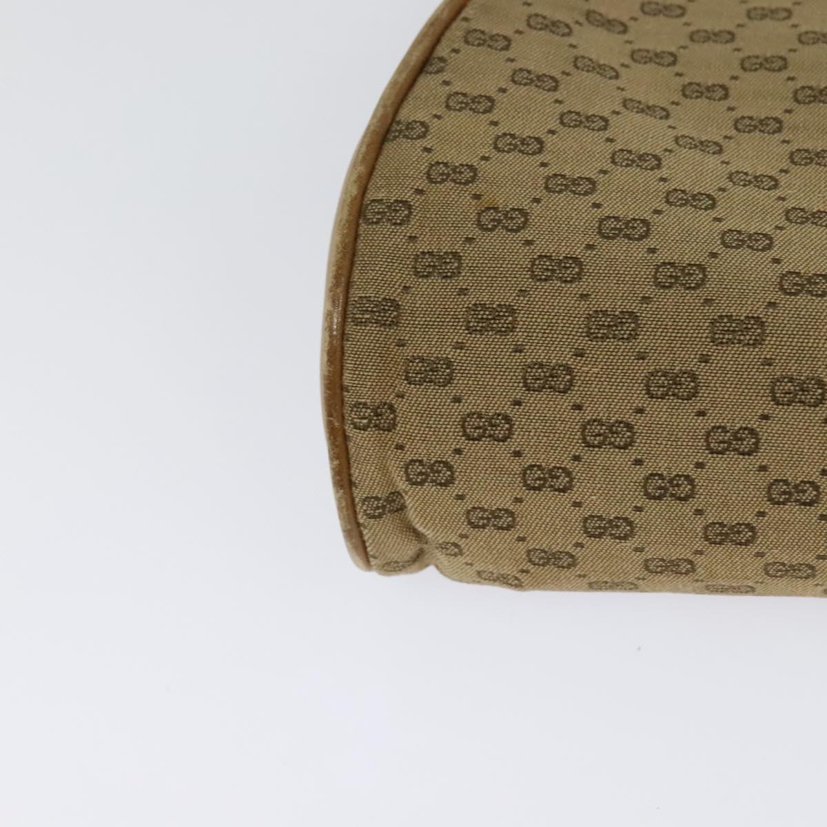 GUCCI Micro GG Supreme Shoulder Bag PVC Beige Gold 001 261 1053 Auth BA2223