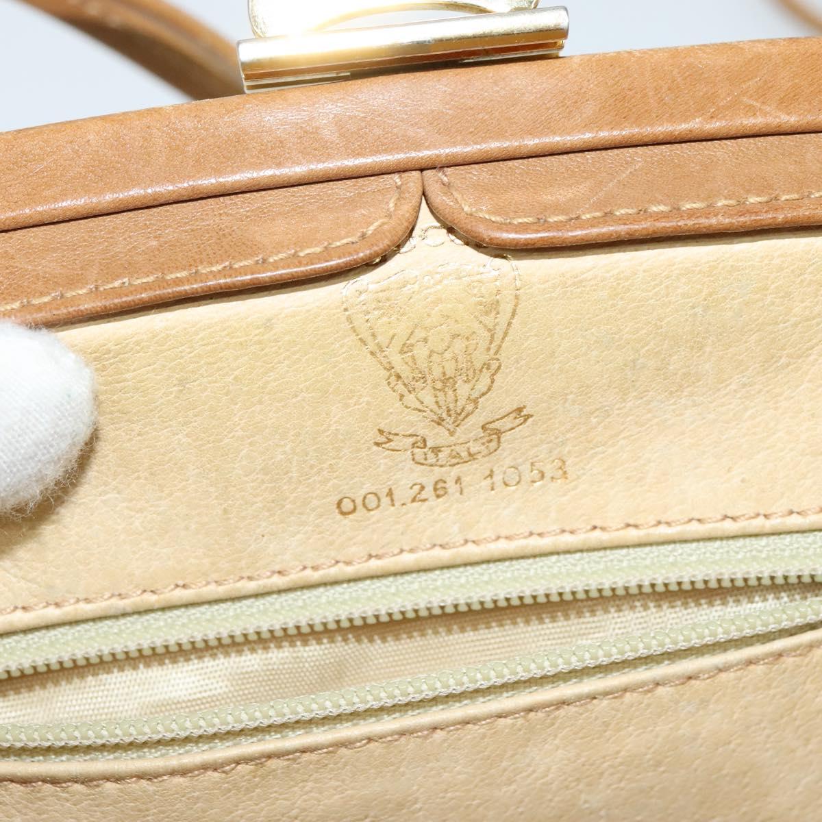 GUCCI Micro GG Supreme Shoulder Bag PVC Beige Gold 001 261 1053 Auth BA2223