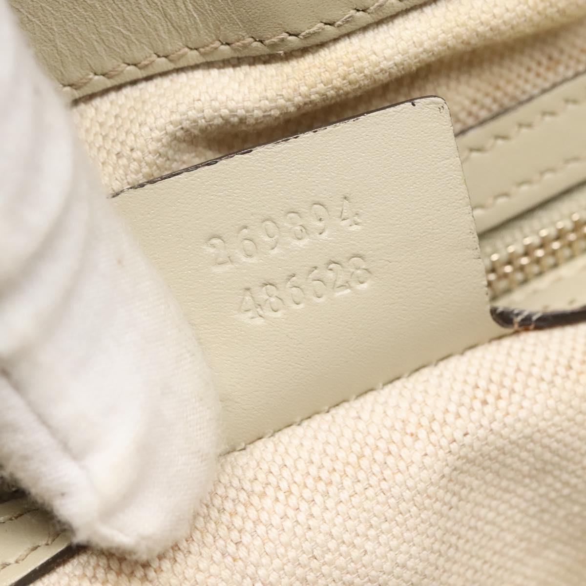 GUCCI GG Canvas Web Sherry Line Hand Bag 2way Beige Gold 269894 Auth BA2226