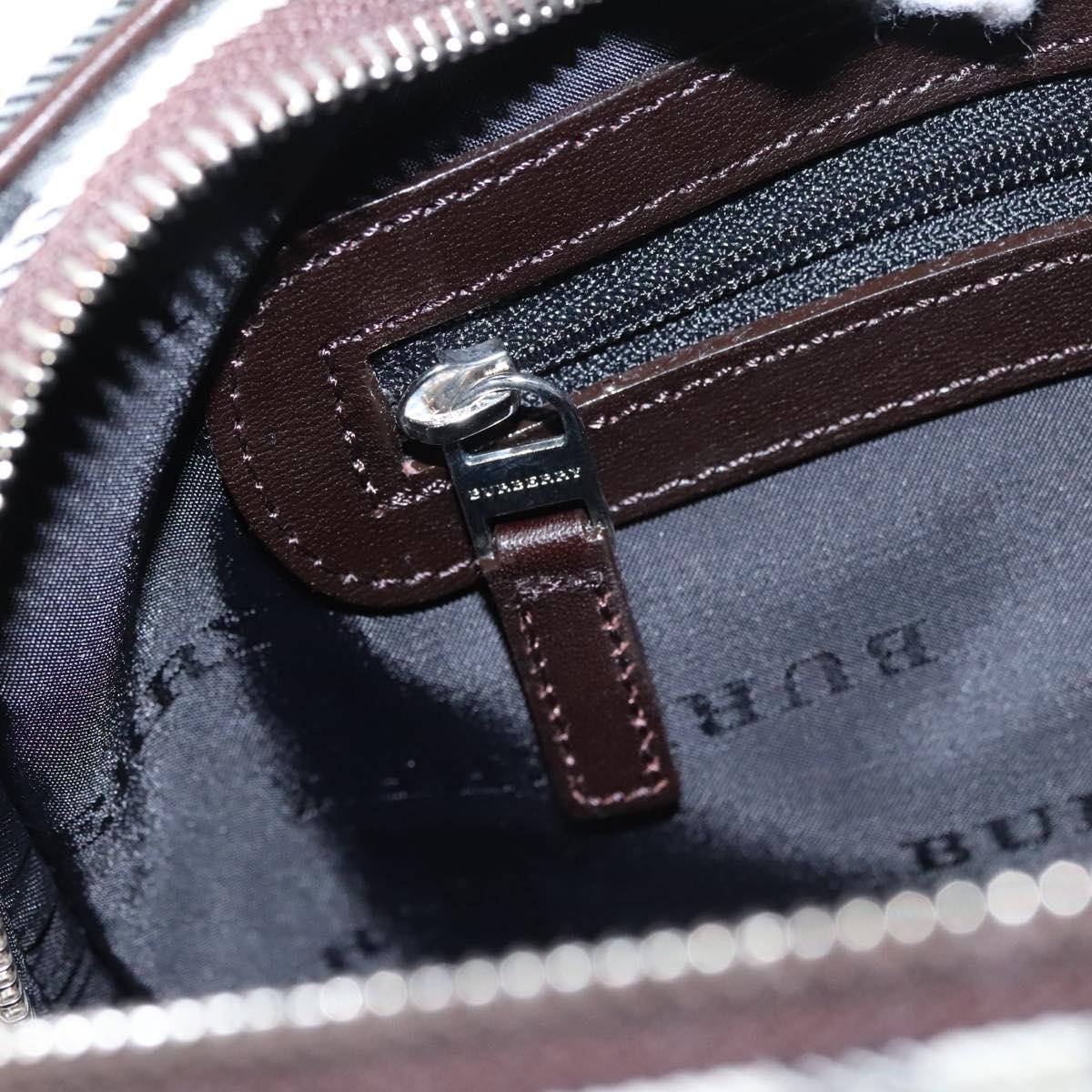 BURBERRY Nova Check Clutch Bag Nylon Beige Auth BA224AV