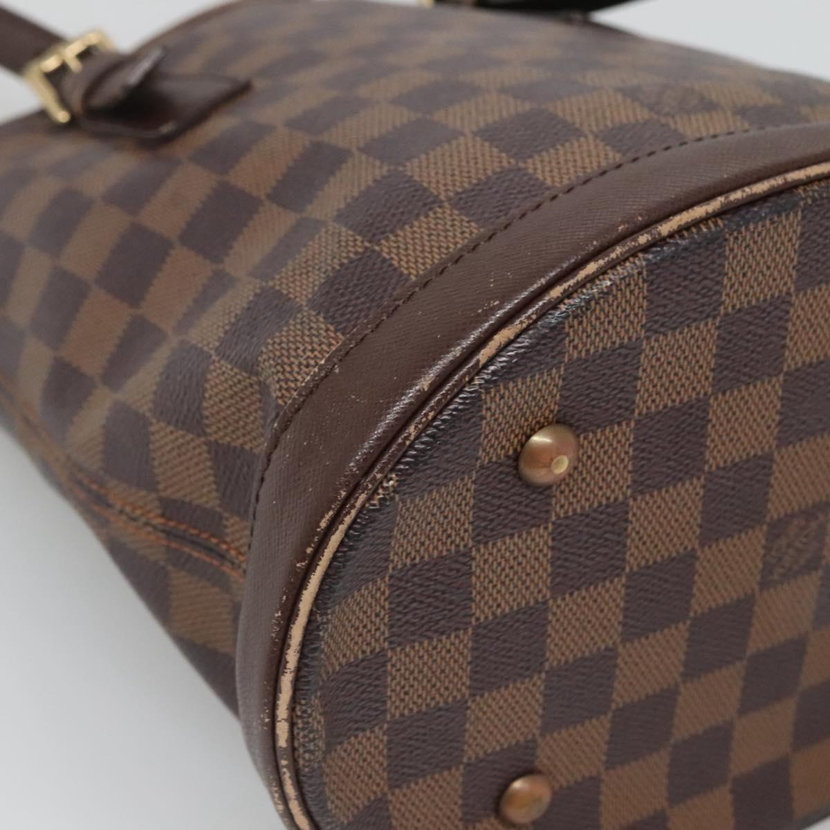 LOUIS VUITTON Damier Ebene Marais Shoulder Bag N42240 LV Auth BA2258