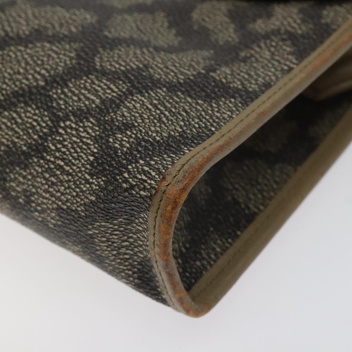 SAINT LAURENT Clutch Bag PVC Leather Beige Auth BA2278
