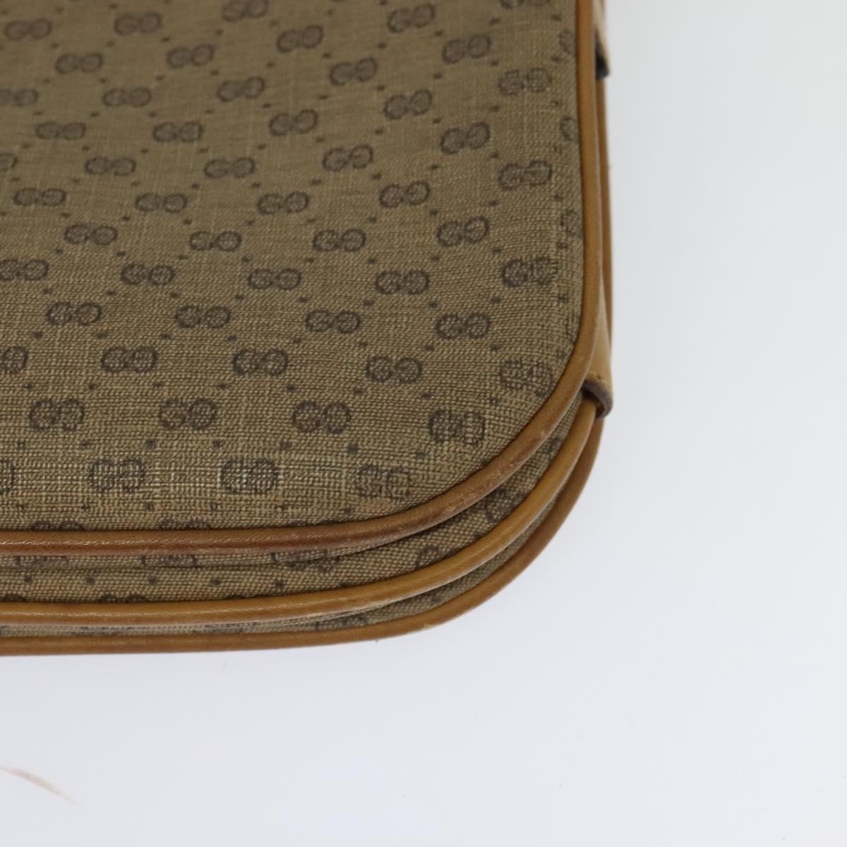 GUCCI Micro GG Supreme Shoulder Bag PVC Beige Gold 001 406 1780 Auth BA2288