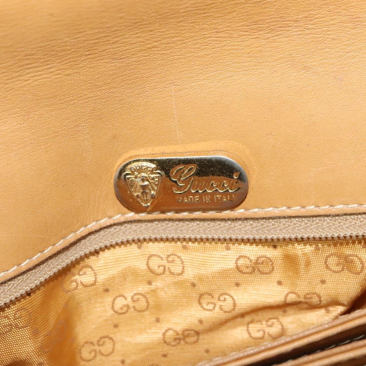 GUCCI Micro GG Supreme Shoulder Bag PVC Beige Gold 001 406 1780 Auth BA2288