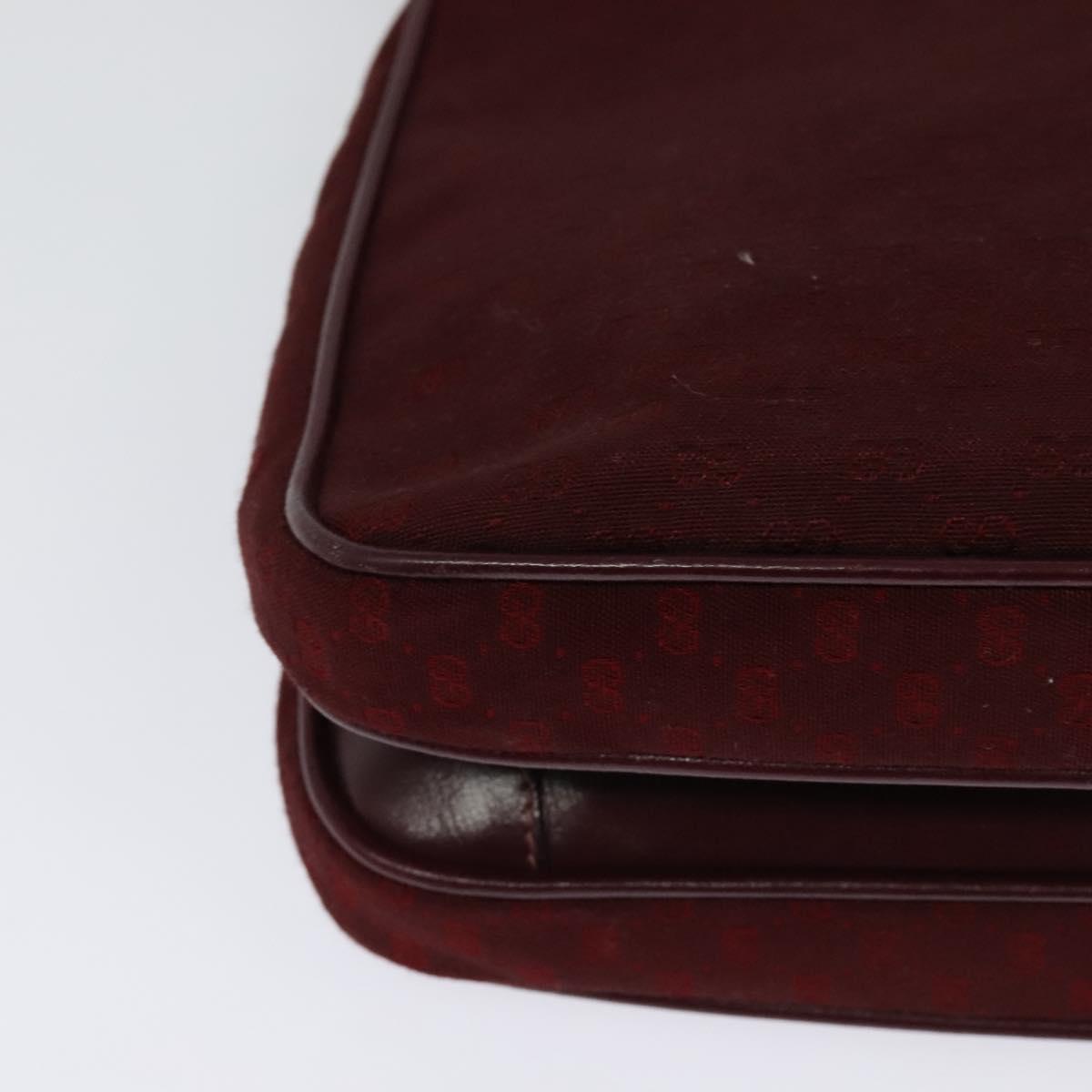 GUCCI Micro GG Canvas Shoulder Bag Red Gold Auth BA2289