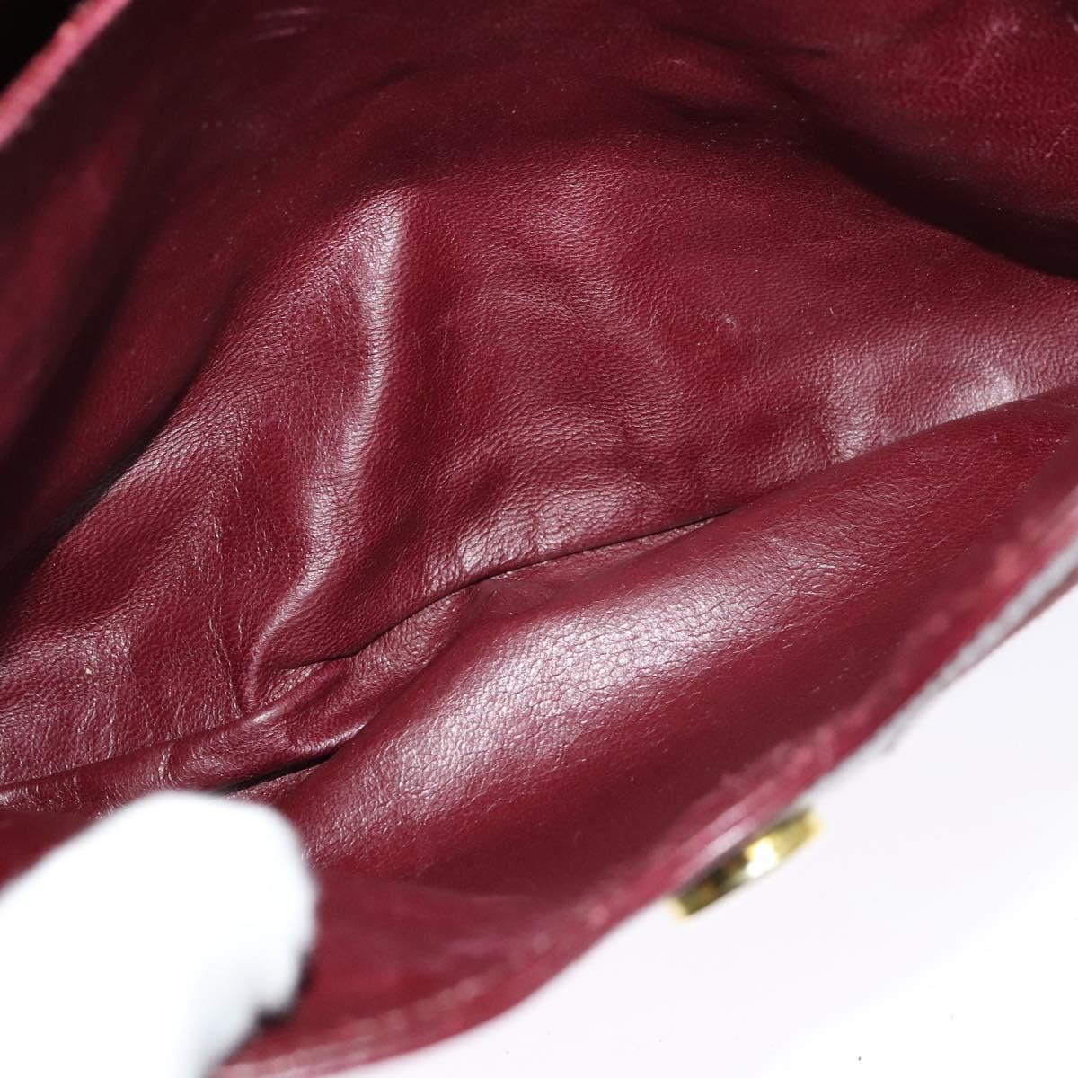 GUCCI Micro GG Canvas Shoulder Bag Red Gold Auth BA2289