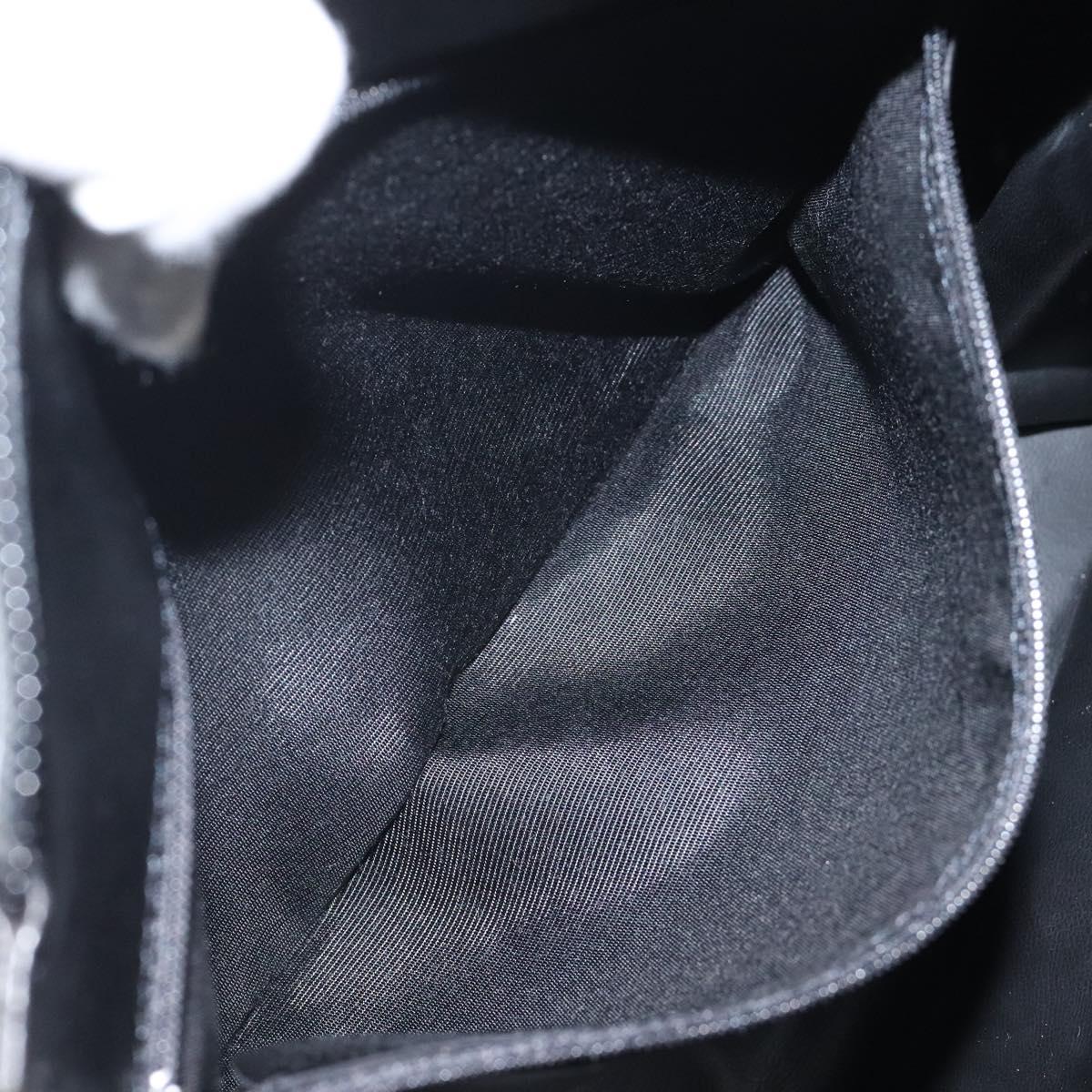 BALLY Hand Bag Leather Black Gold Auth BA2294