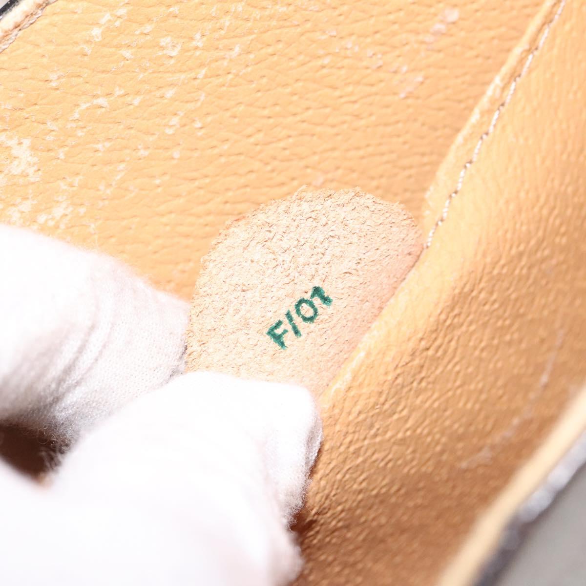 CELINE Macadam Canvas Hand Bag PVC Beige Gold Auth BA2310