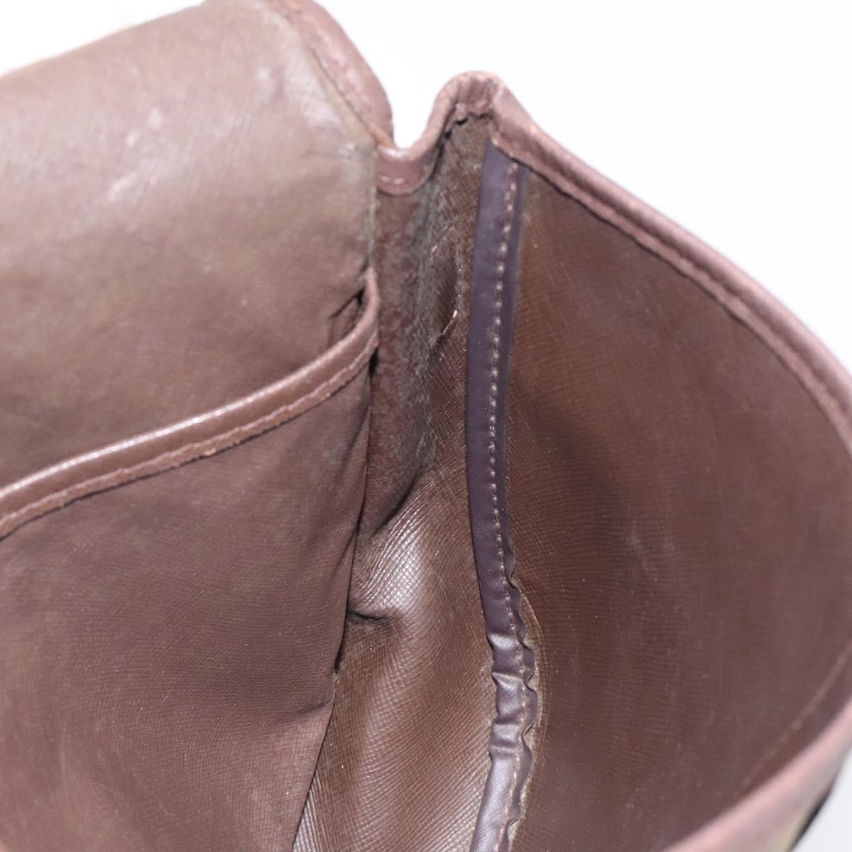 Burberrys Nova Check Shoulder Bag Canvas Beige Gold Auth BA2319