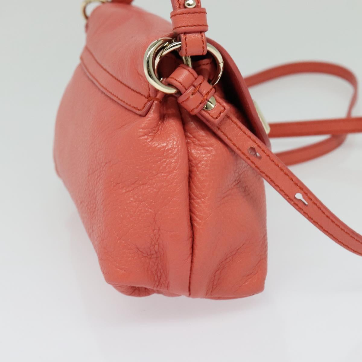 Chloe Lily Shoulder Bag Leather Pink Gold Auth BA2328