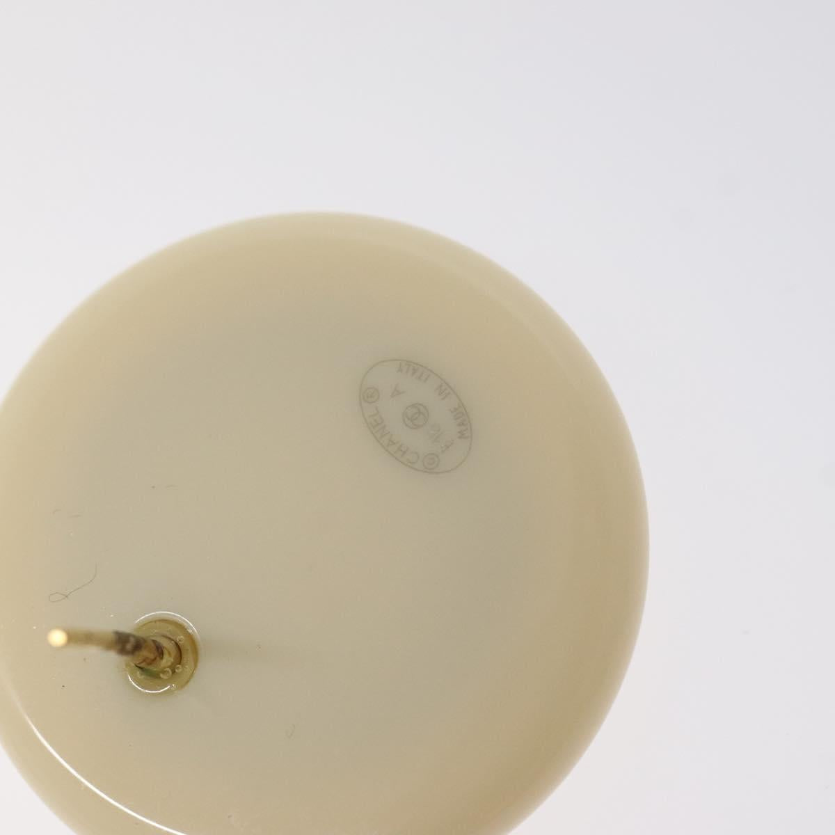 CHANEL Pierce plastic White CC Auth BA2337