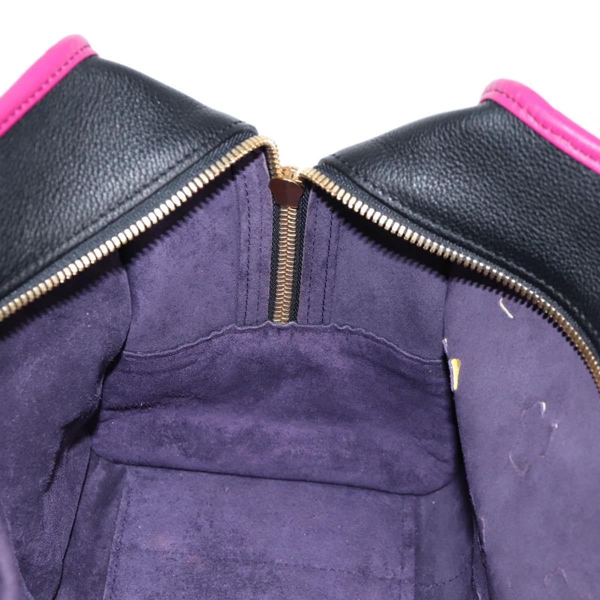 LOEWE Anagram Amazona 36 Hand Bag Leather Yellow Gold Auth BA2348M