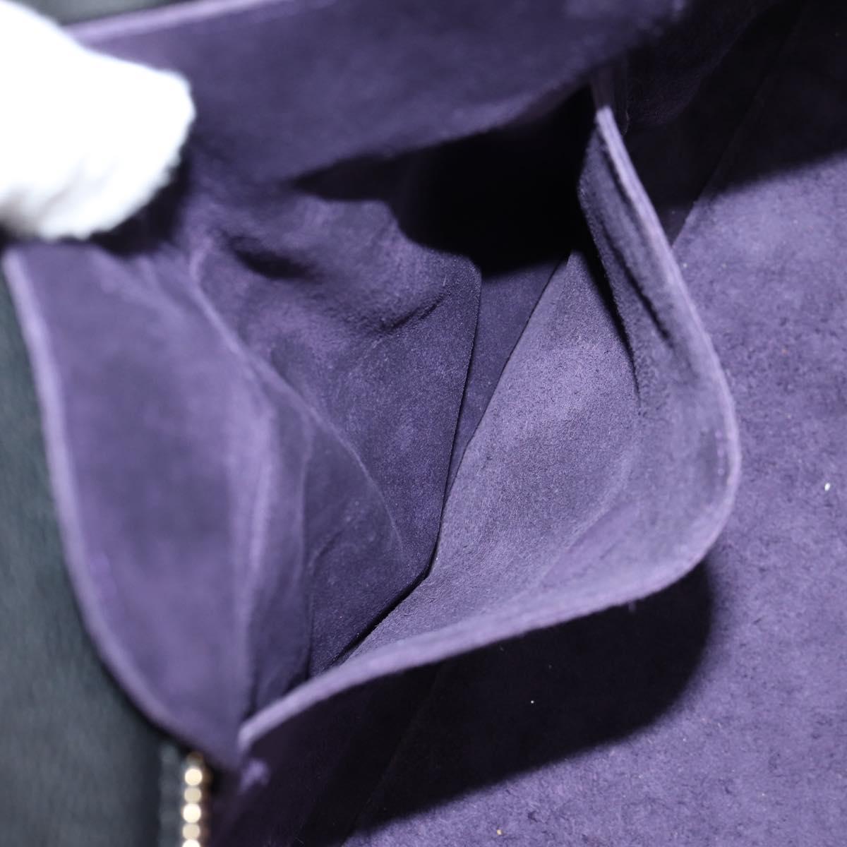 LOEWE Anagram Amazona 36 Hand Bag Leather Yellow Gold Auth BA2348M