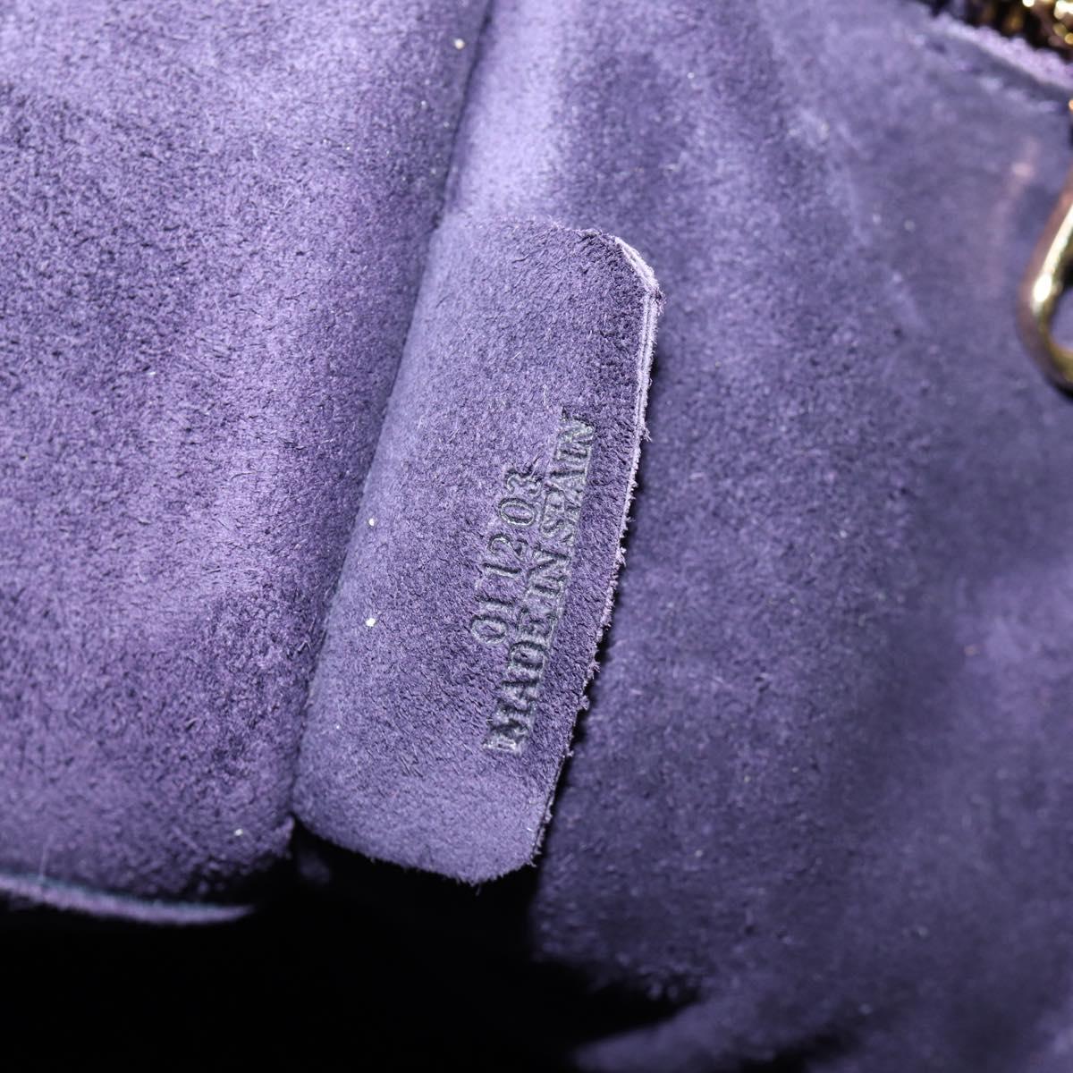 LOEWE Anagram Amazona 36 Hand Bag Leather Yellow Gold Auth BA2348M