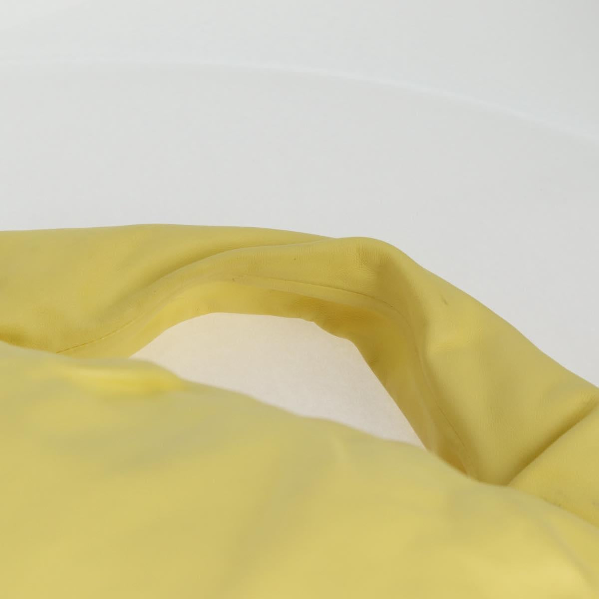 BOTTEGAVENETA The Shoulder Pouch Shoulder Bag Leather Yellow 610524 Auth BA2351M