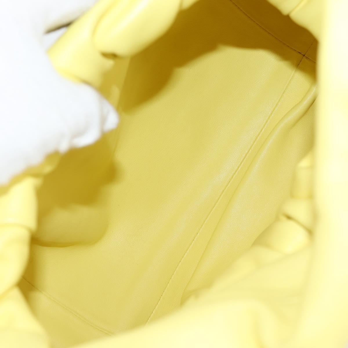 BOTTEGAVENETA The Shoulder Pouch Shoulder Bag Leather Yellow 610524 Auth BA2351M