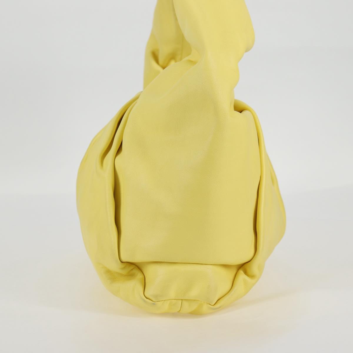 BOTTEGAVENETA The Shoulder Pouch Shoulder Bag Leather Yellow 610524 Auth BA2351M