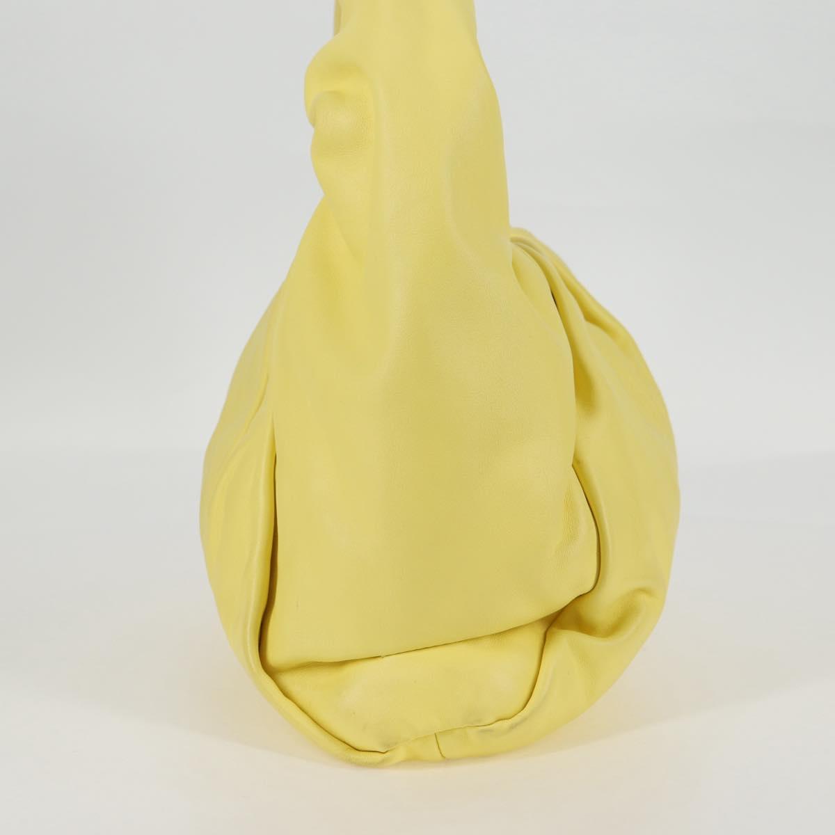 BOTTEGAVENETA The Shoulder Pouch Shoulder Bag Leather Yellow 610524 Auth BA2351M