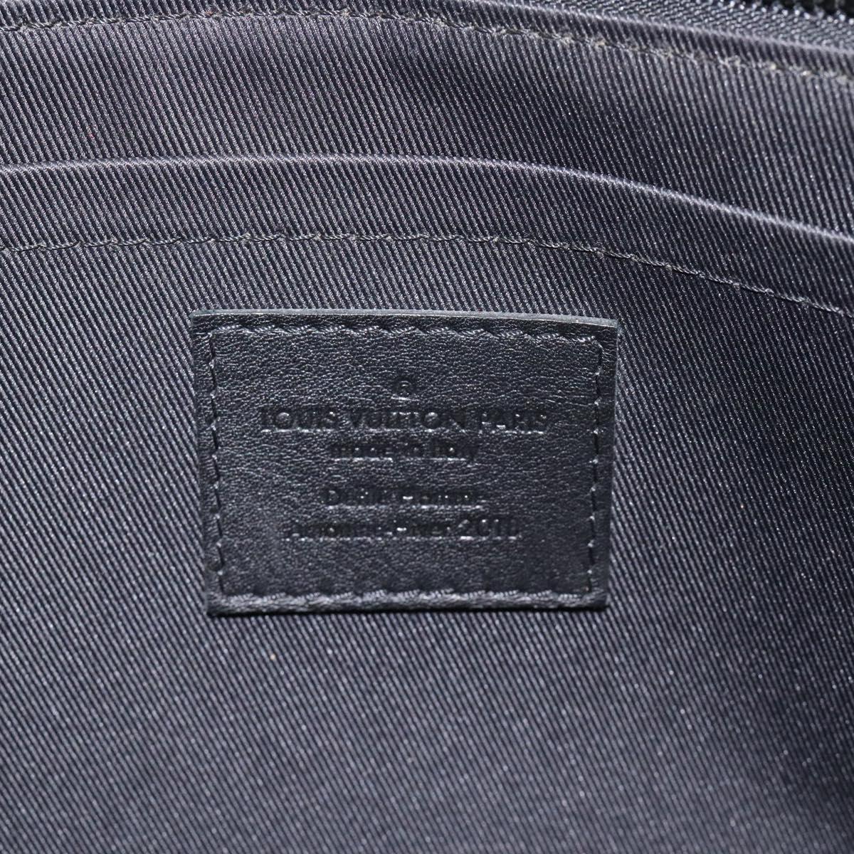 LOUIS VUITTON Eclipse Glaze Pochette Cosmos Clutch Bag M63373 LV Auth BA2380