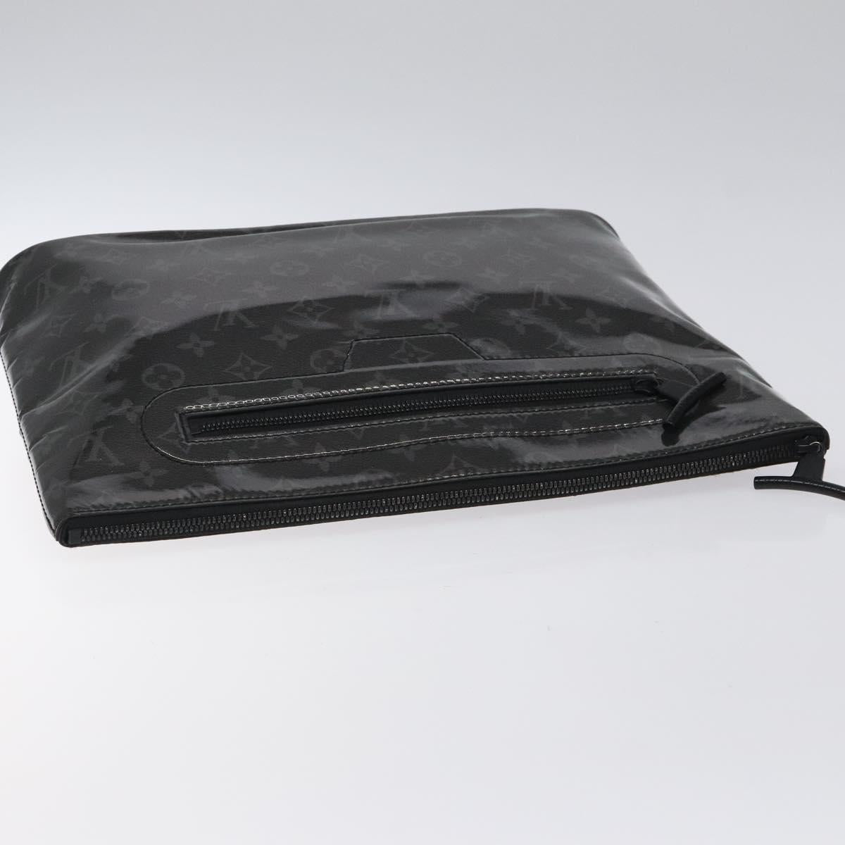 LOUIS VUITTON Eclipse Glaze Pochette Cosmos Clutch Bag M63373 LV Auth BA2380