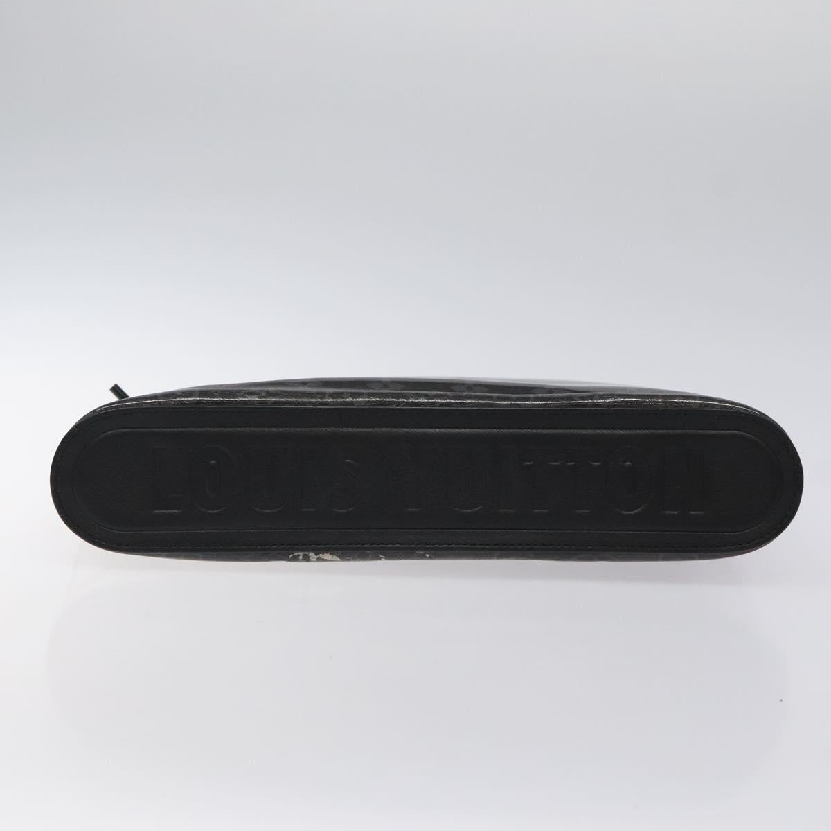 LOUIS VUITTON Eclipse Glaze Pochette Cosmos Clutch Bag M63373 LV Auth BA2380
