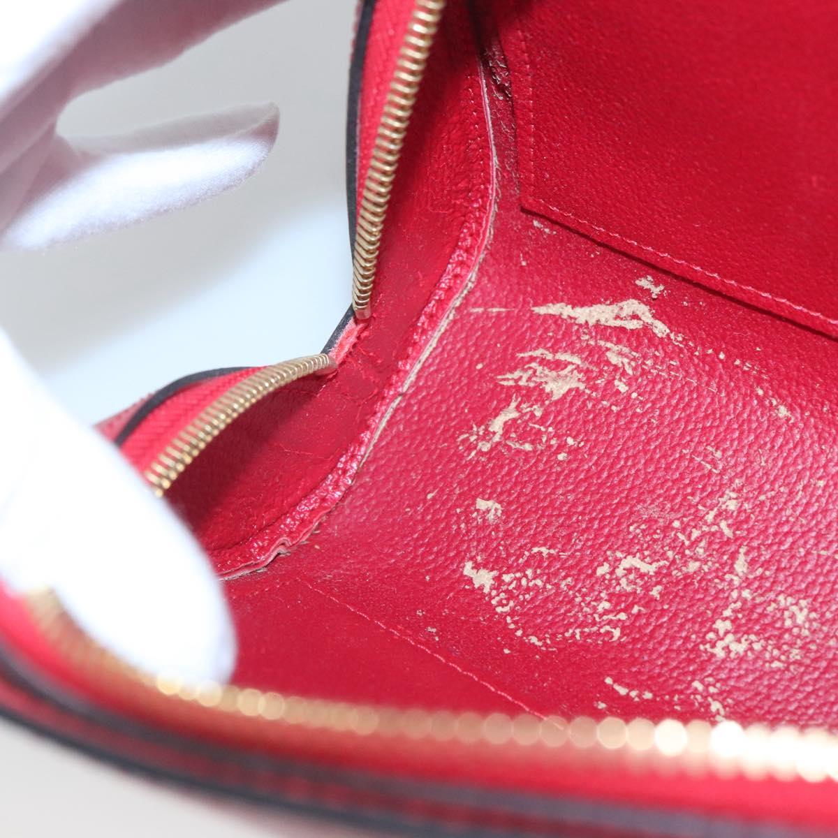 LOUIS VUITTON Epi Dauphine MM Pouch Red M48457 LV Auth BA2387