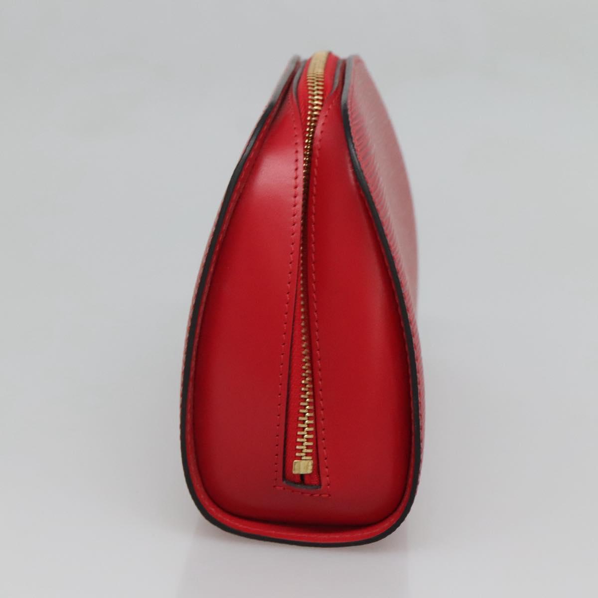 LOUIS VUITTON Epi Dauphine MM Pouch Red M48457 LV Auth BA2387