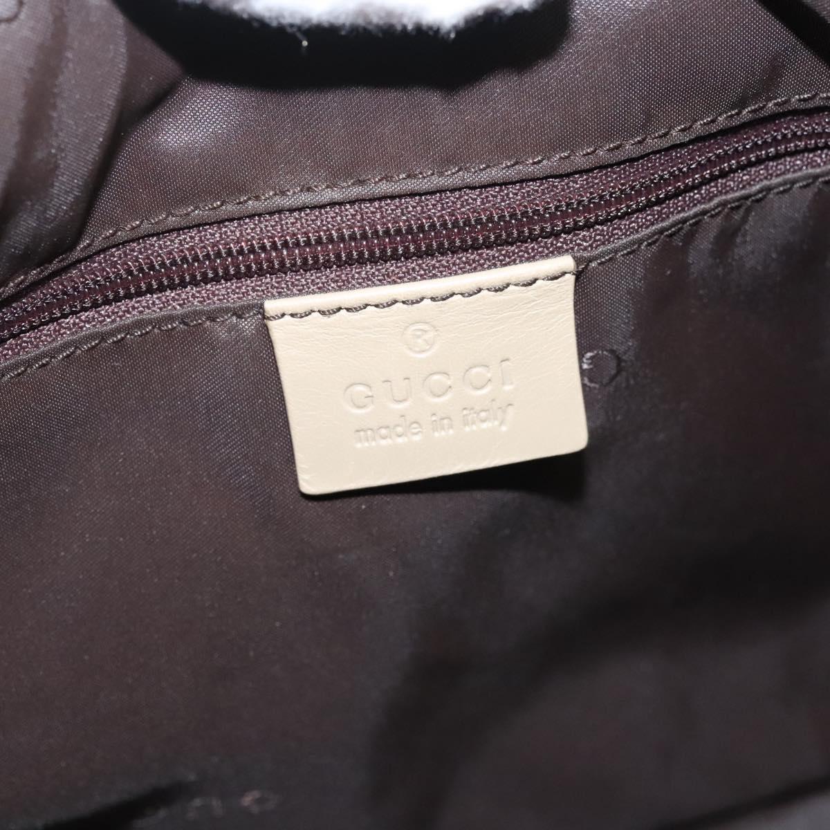 GUCCI Bamboo Shoulder Bag Leather Beige 000 0531 Auth BA2389