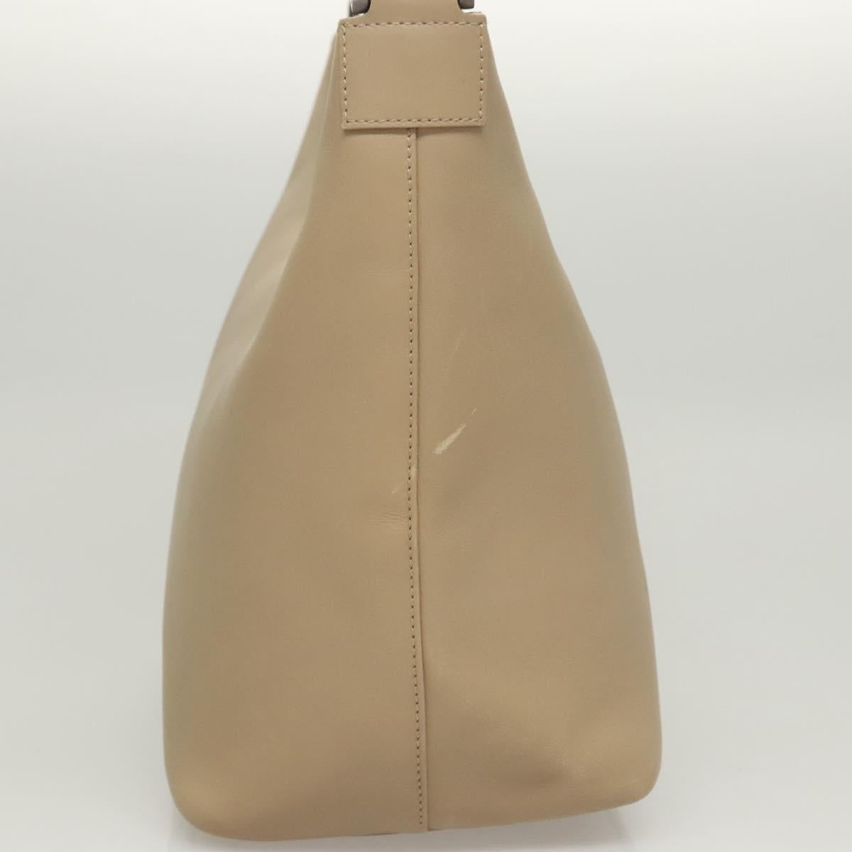 GUCCI Bamboo Shoulder Bag Leather Beige 000 0531 Auth BA2389