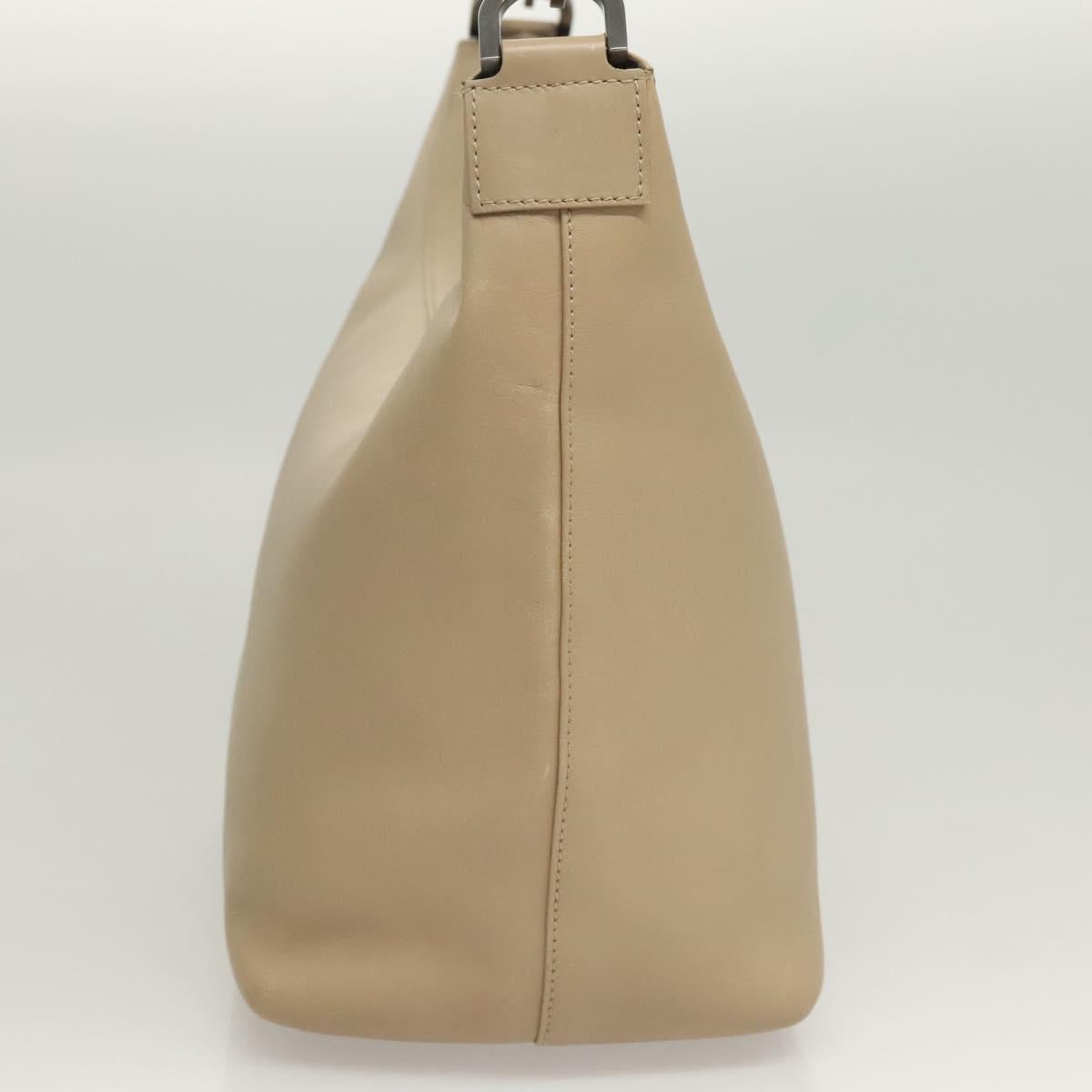 GUCCI Bamboo Shoulder Bag Leather Beige 000 0531 Auth BA2389