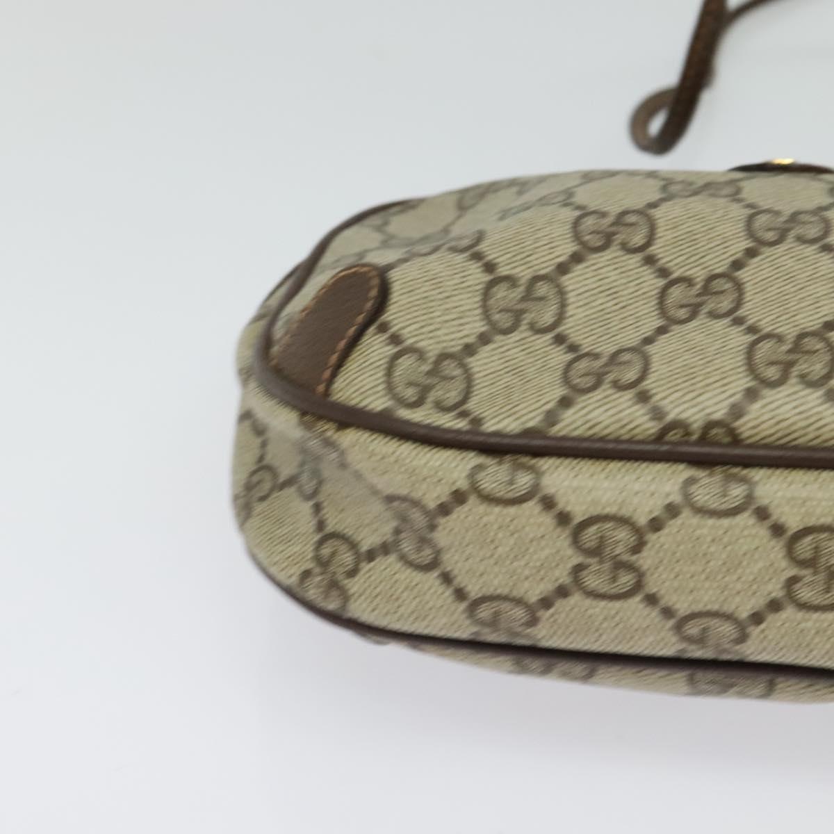 GUCCI GG Supreme Web Sherry Line Bag PVC Beige Gold Red 89 02 066 Auth BA2391