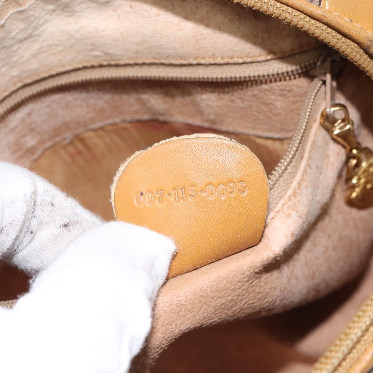 GUCCI Micro GG Supreme Shoulder Bag PVC Beige Gold 007 115 0093 Auth BA2396