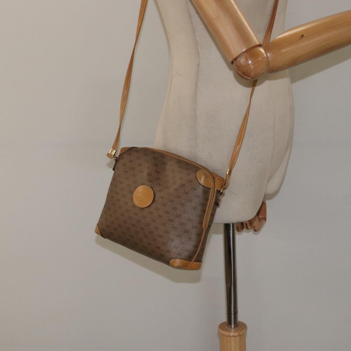 GUCCI Micro GG Supreme Shoulder Bag PVC Beige Gold 007 115 0093 Auth BA2396