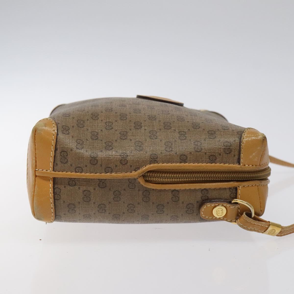 GUCCI Micro GG Supreme Shoulder Bag PVC Beige Gold 007 115 0093 Auth BA2396