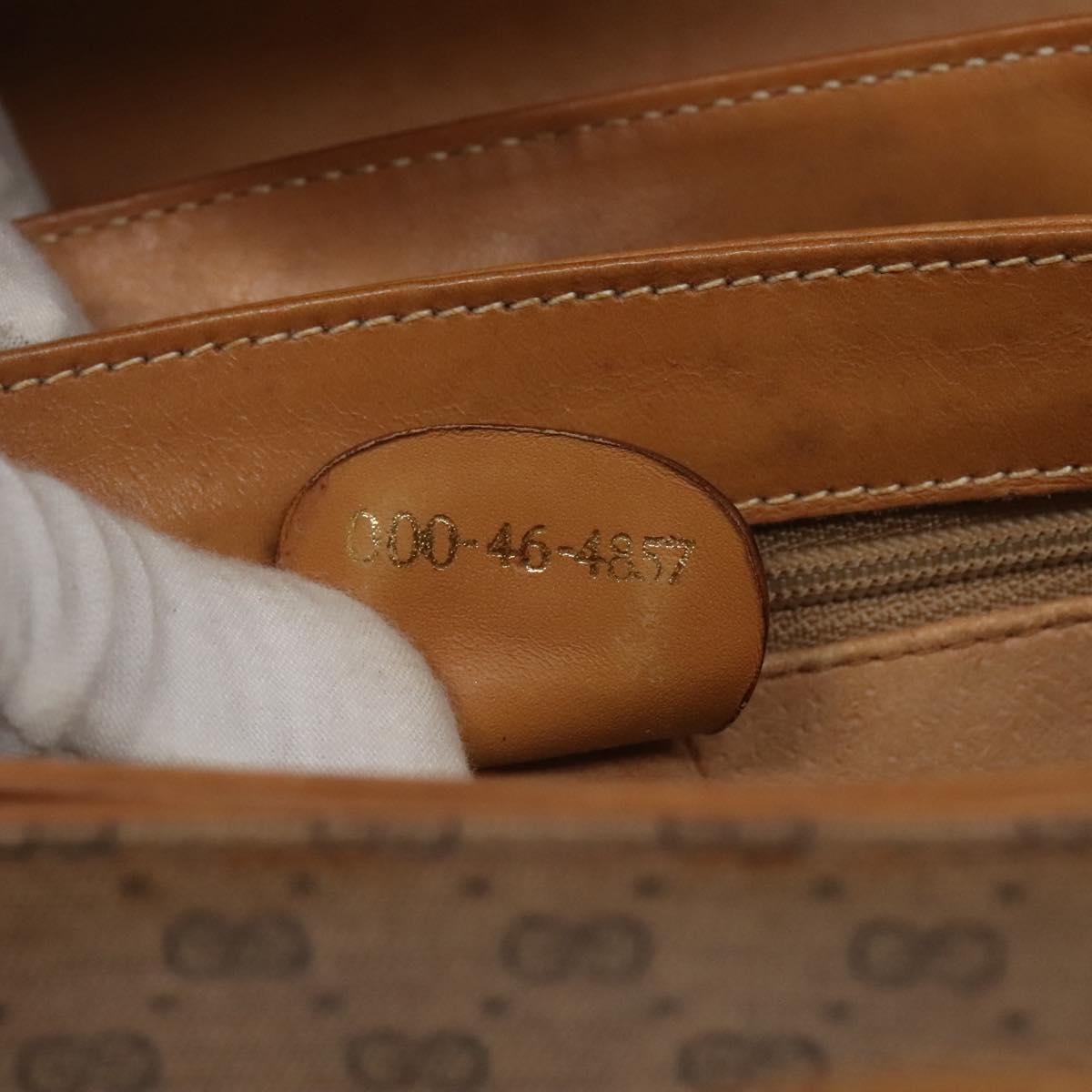 GUCCI Micro GG Supreme Hand Bag PVC Beige Gold 000 46 4857 Auth BA2398