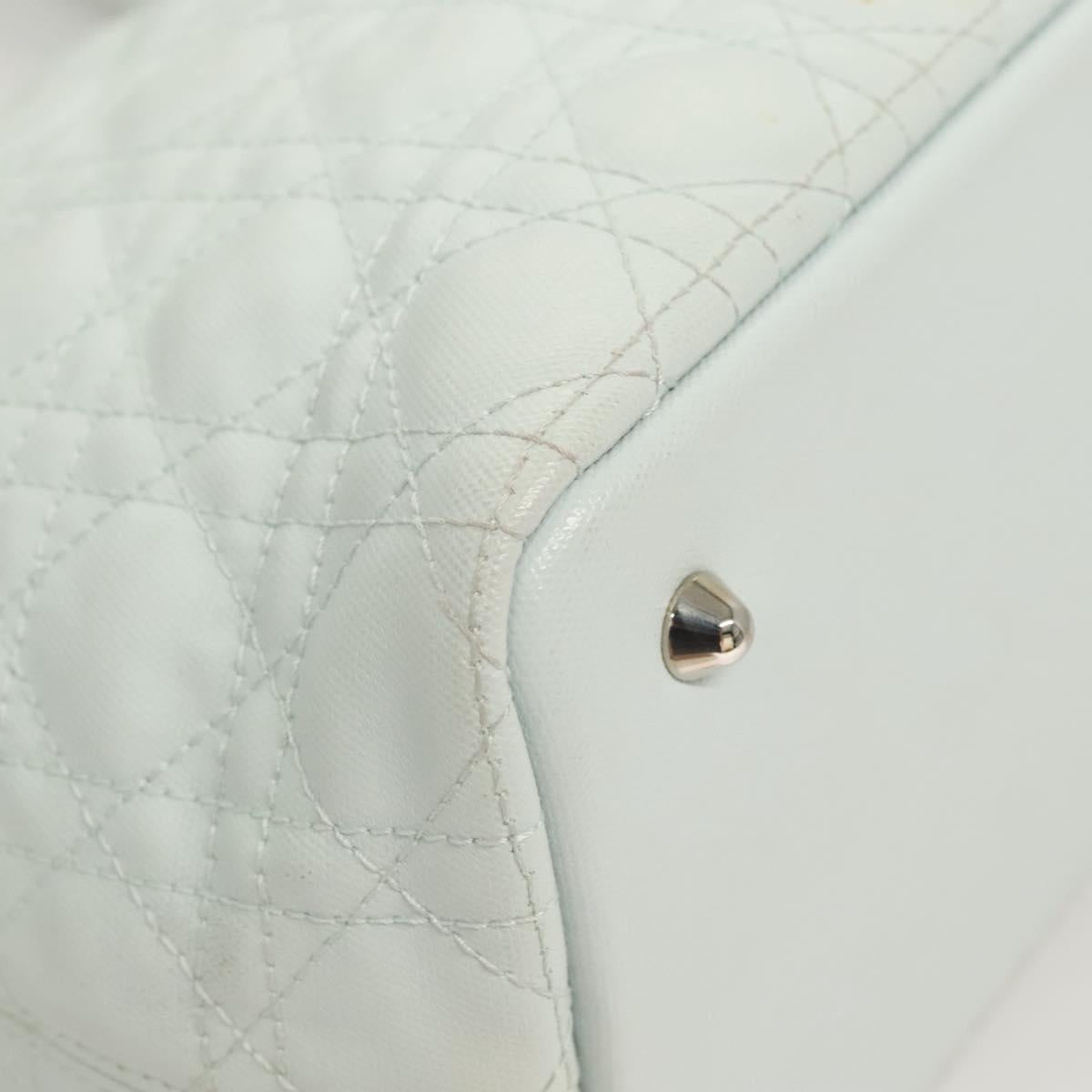 Christian Dior Canage Tote Bag Coated Canvas Light Blue Auth BA2401