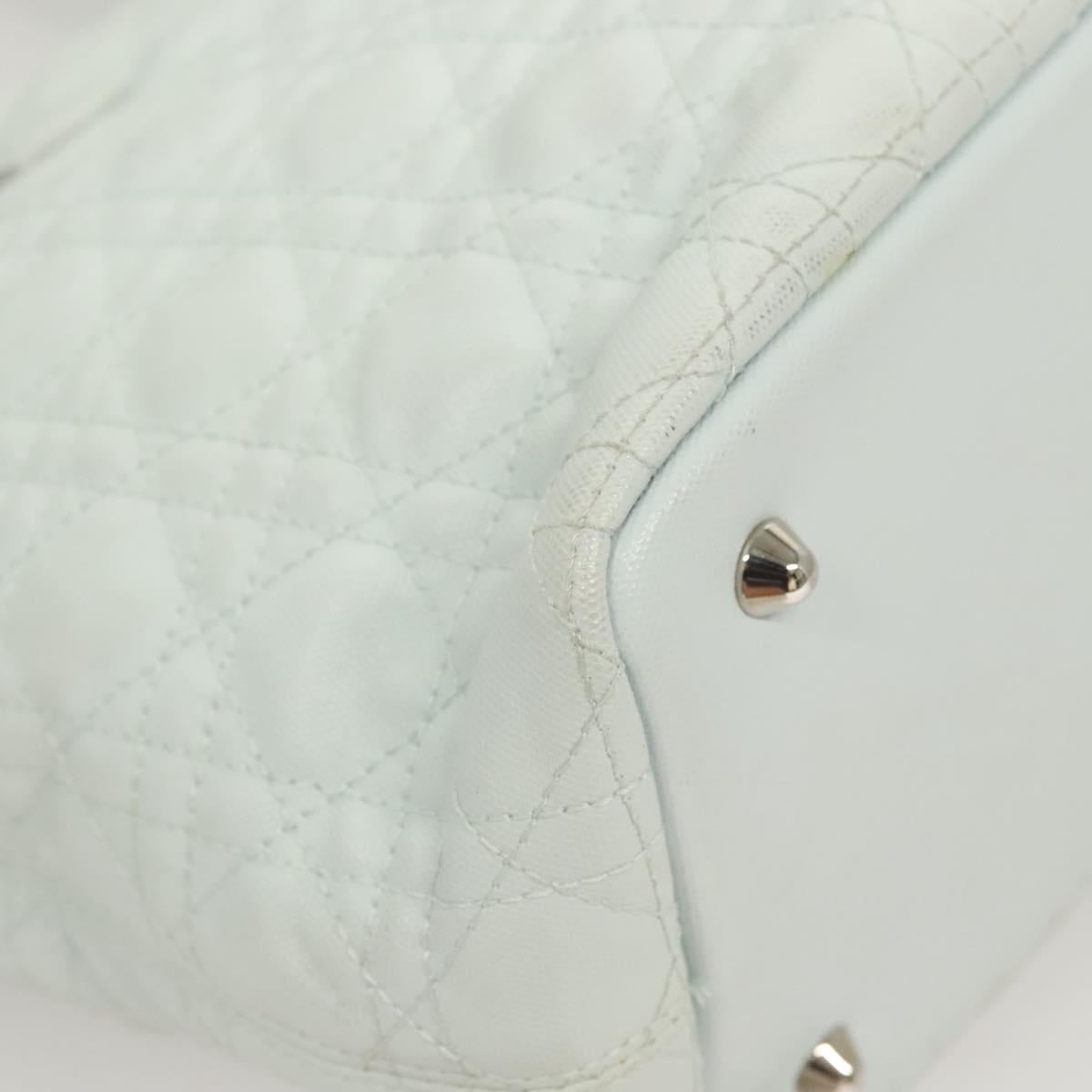 Christian Dior Canage Tote Bag Coated Canvas Light Blue Auth BA2401