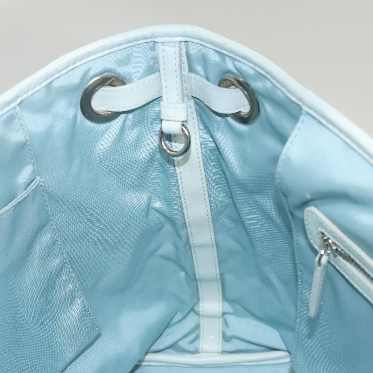 Christian Dior Canage Tote Bag Coated Canvas Light Blue Auth BA2401