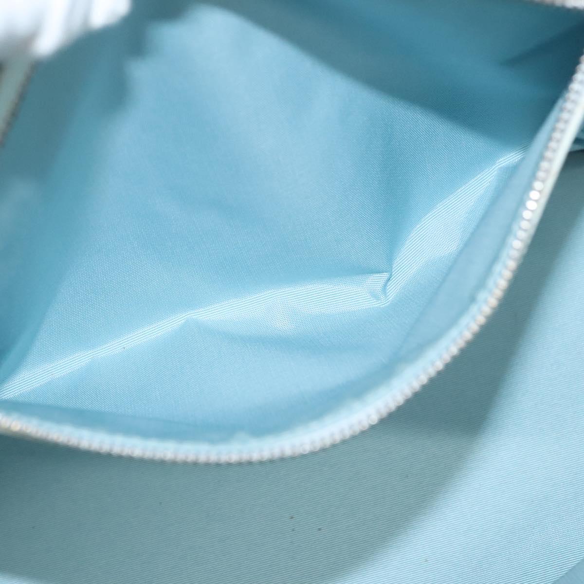 Christian Dior Canage Tote Bag Coated Canvas Light Blue Auth BA2401