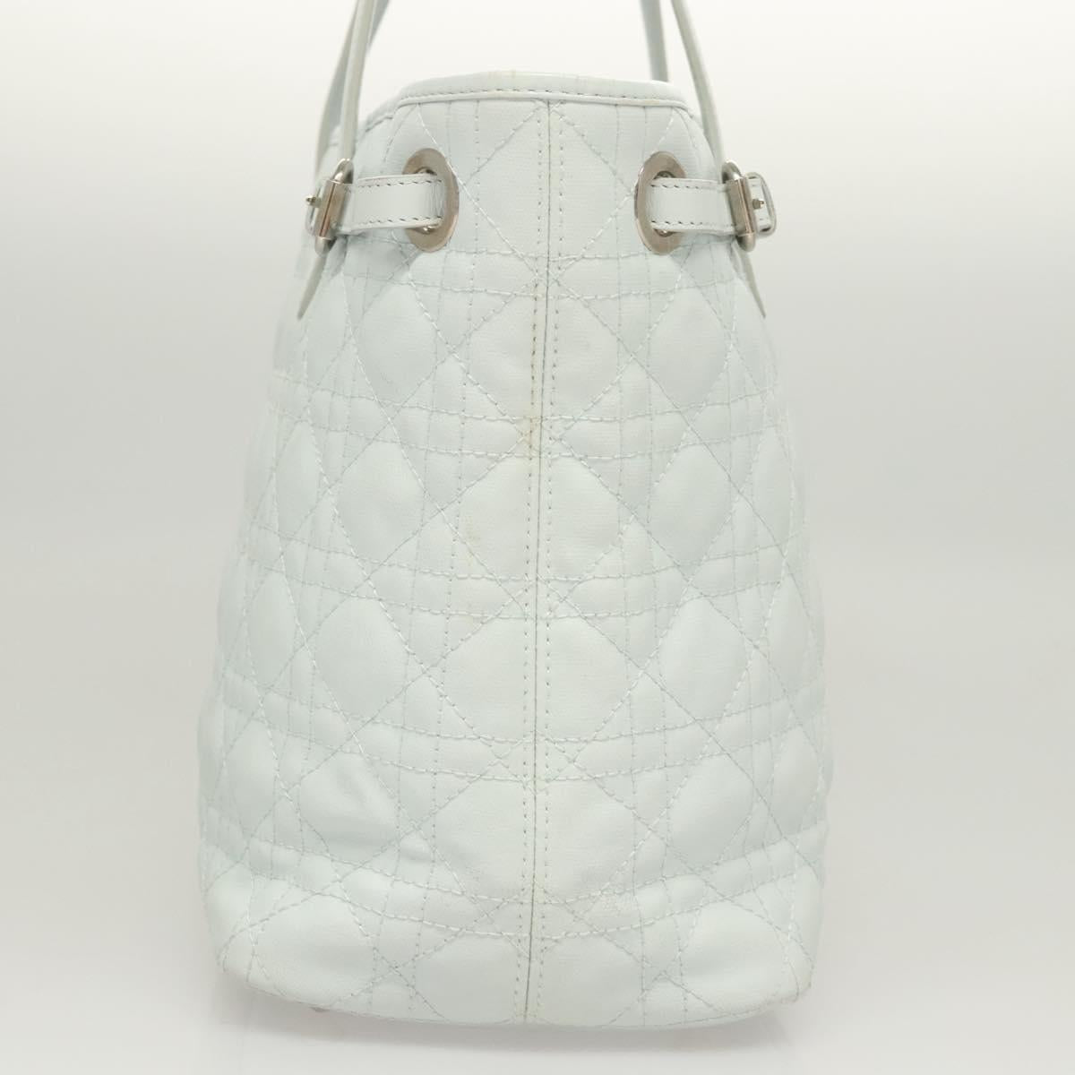 Christian Dior Canage Tote Bag Coated Canvas Light Blue Auth BA2401