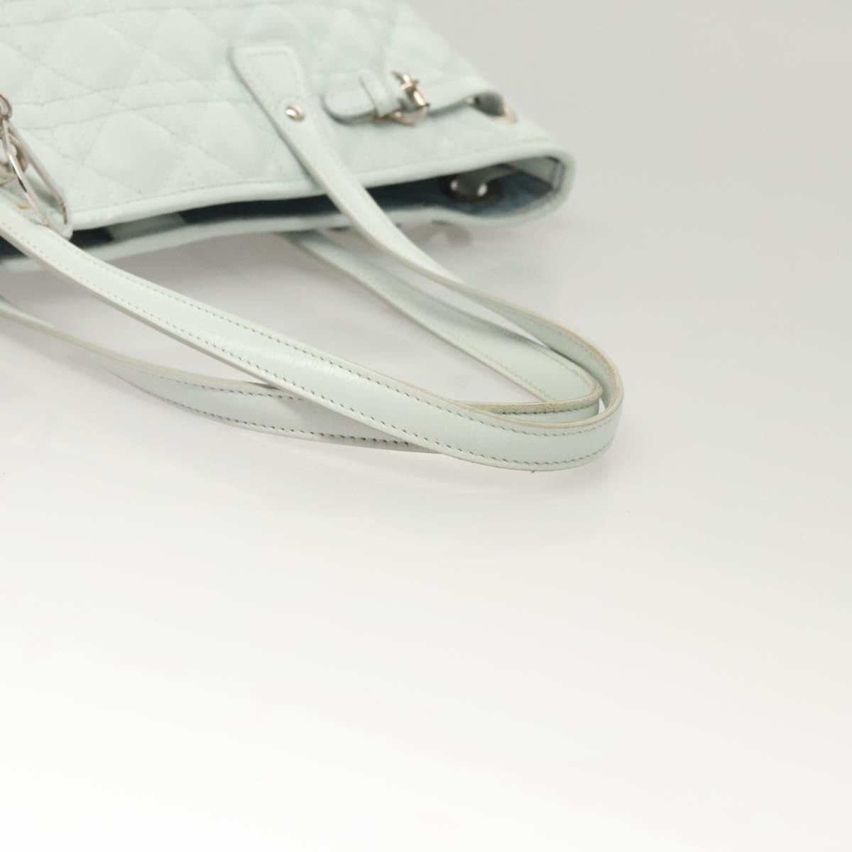 Christian Dior Canage Tote Bag Coated Canvas Light Blue Auth BA2401