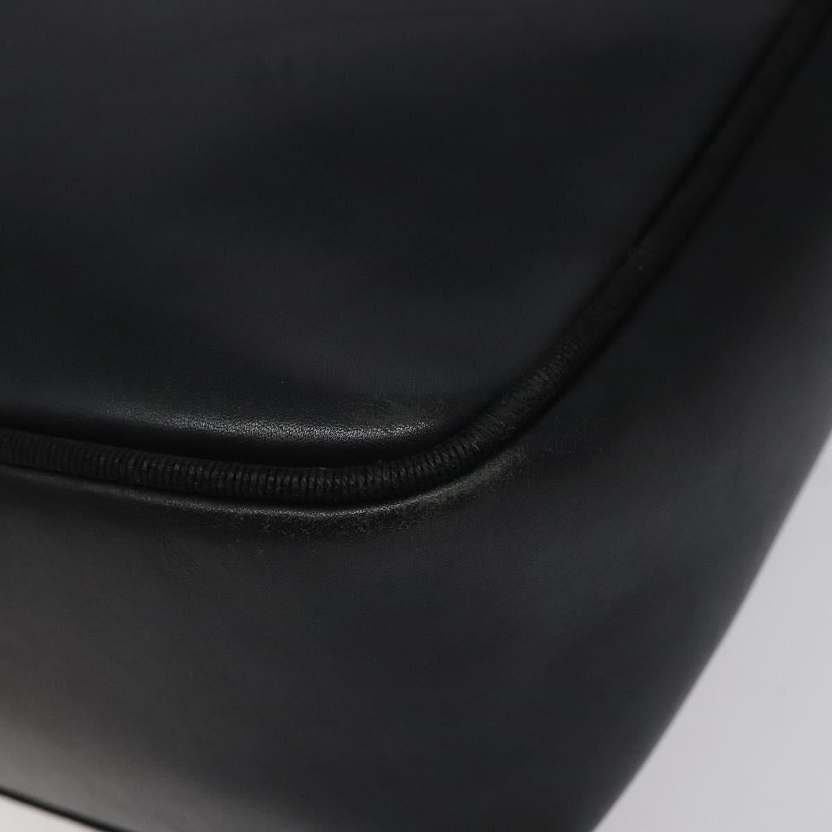 Salvatore Ferragamo Shoulder Bag Leather Black Gold Auth BA2412