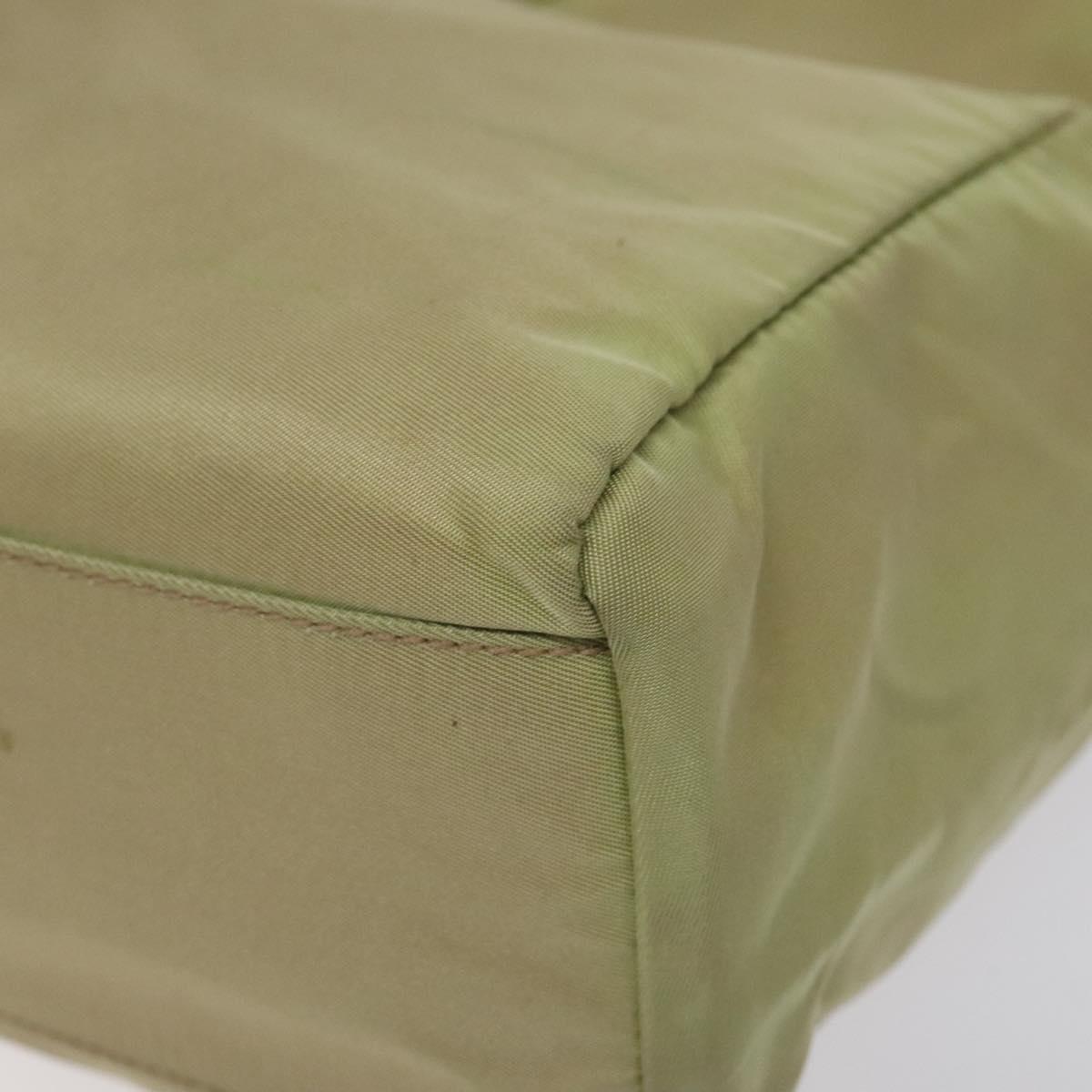 PRADA Hand Bag Nylon Beige Auth BA2425